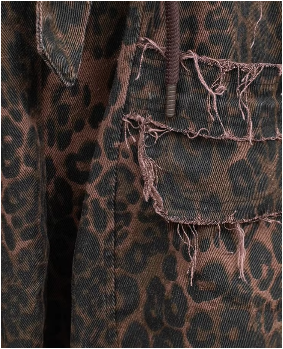TEEK - Kuniko Denim Leopard Jacket JACKET TEEK MS