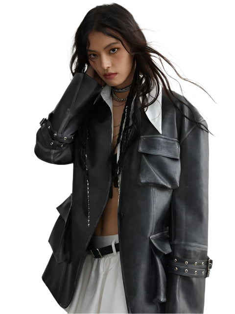 TEEK - Mauarci Vegan Leather Jacket JACKET TEEK MS Black S