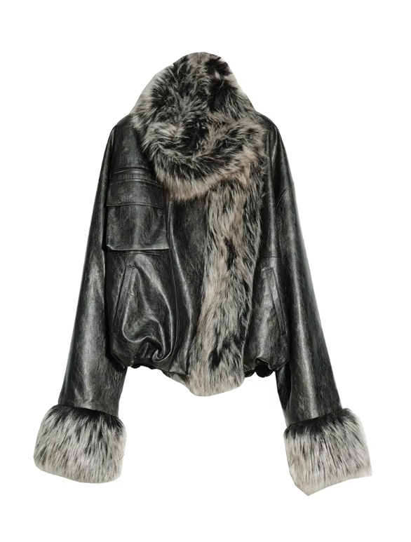 TEEK - Sablet Reversible Plaid Faux Fur Jacket JACKET TEEK MS