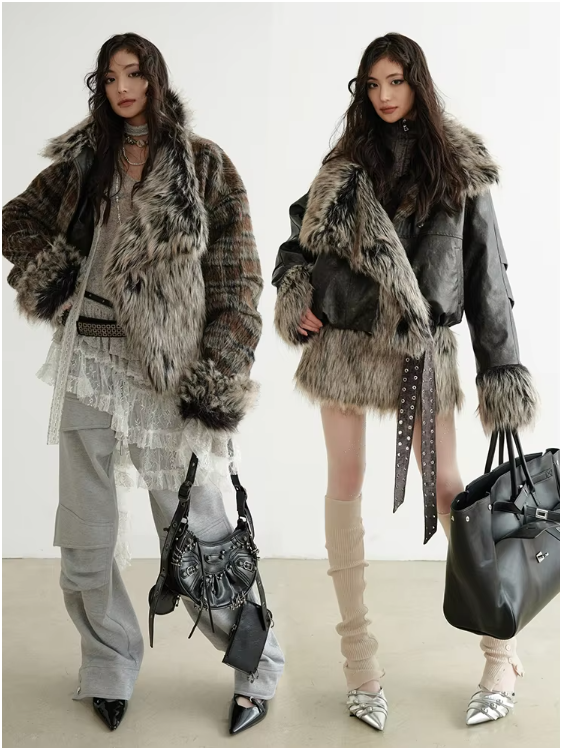 TEEK - Sablet Reversible Plaid Faux Fur Jacket JACKET TEEK MS