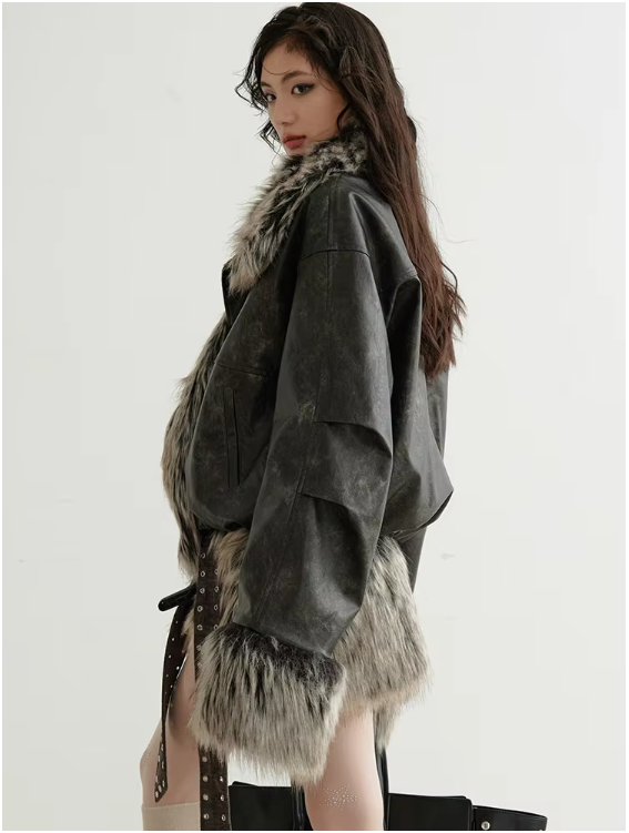 TEEK - Sablet Reversible Plaid Faux Fur Jacket JACKET TEEK MS