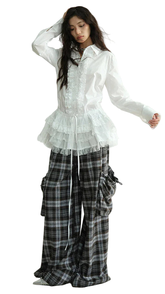 TEEK - Docter Plaid Cargo Pocket Pants PANTS TEEK MS