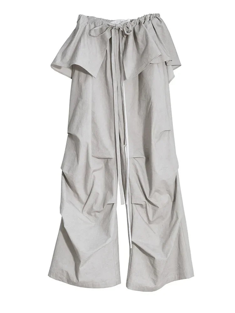TEEK - Grey Hantuki Drawstring Layered Pants PANTS TEEK MS