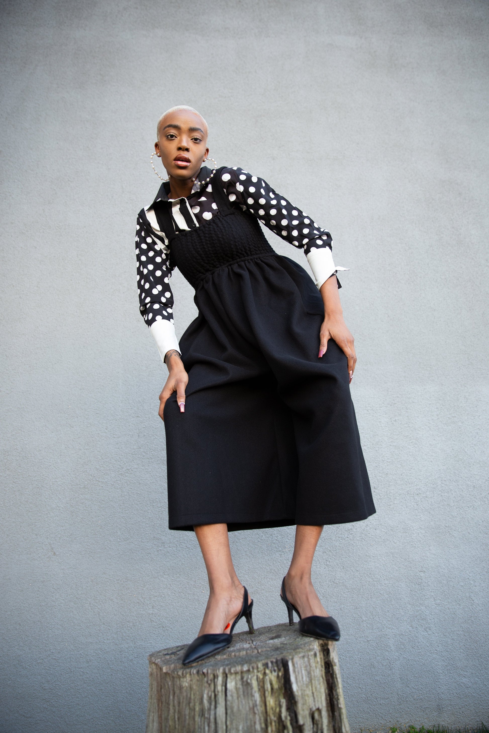 TEEK - Jucee Wide Leg Overalls - Black OVERALLS TEEK MS