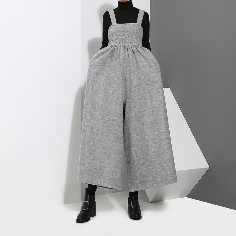 TEEK - Jucee Wide Leg Overalls - Gray OVERALLS TEEK MS One Size