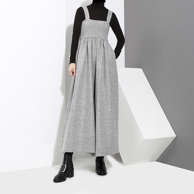 TEEK - Jucee Wide Leg Overalls - Gray OVERALLS TEEK MS
