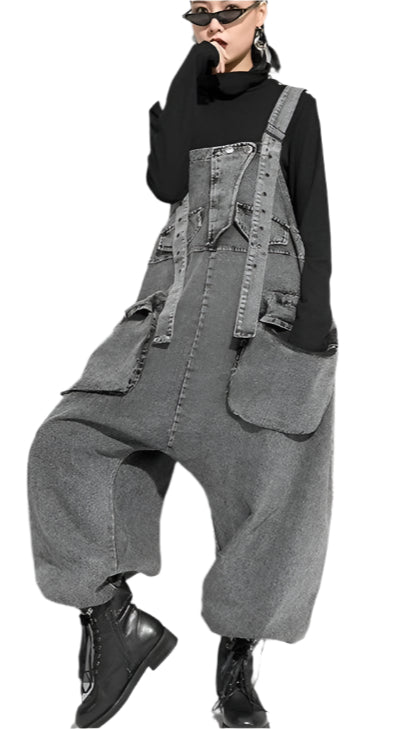 TEEK - Rie High Waisted Pocket Denim Overalls OVERALLS TEEK MS