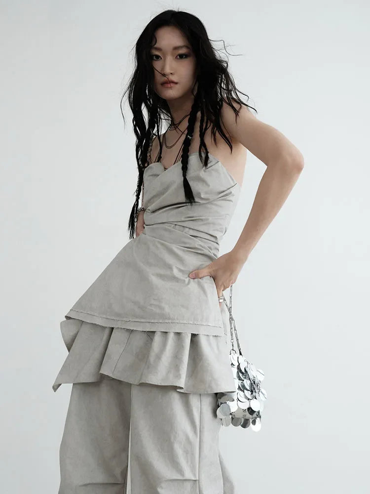 TEEK - Grey Hantuki Layered Tube Top TOPS TEEK MS