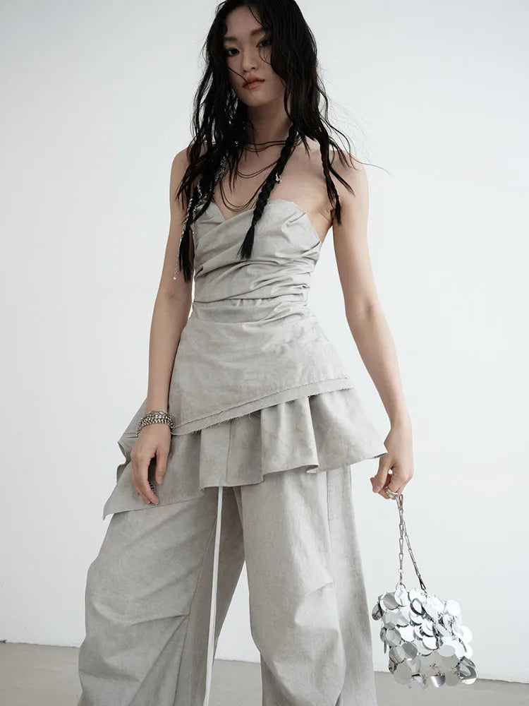 TEEK - Grey Hantuki Layered Tube Top TOPS TEEK MS