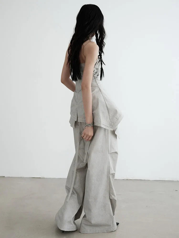 TEEK - Grey Hantuki Layered Tube Top TOPS TEEK MS