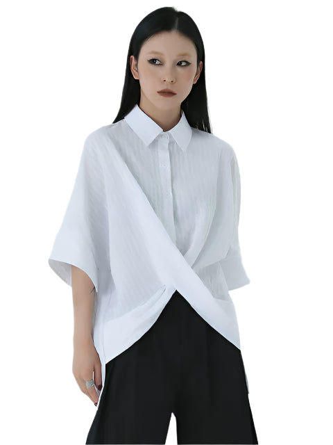 TEEK - Marga Short Sleeve Blouse - White TOPS TEEK MS
