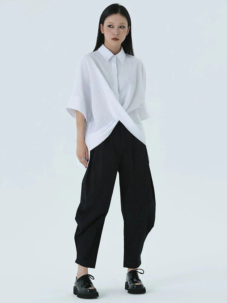 TEEK - Marga Short Sleeve Blouse - White TOPS TEEK MS