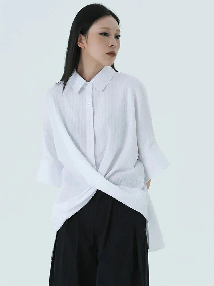 TEEK - Marga Short Sleeve Blouse - White TOPS TEEK MS