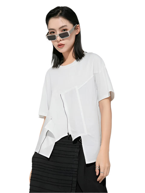 TEEK - Lupee Zipper Shirt - White TOPS TEEK MS