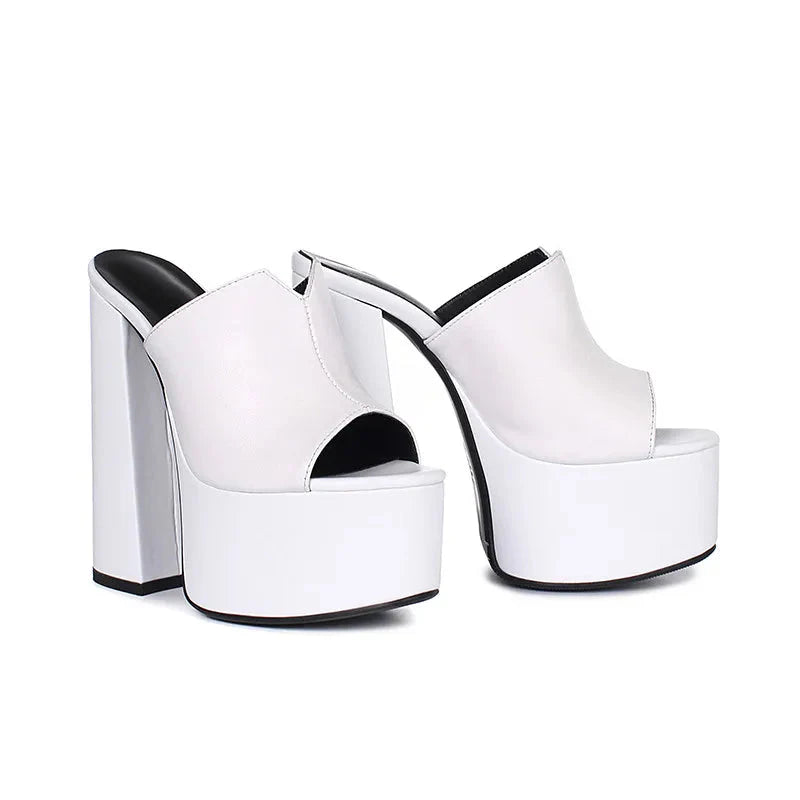 TEEK - Bratt Platform Slide - White SHOES TEEK MS