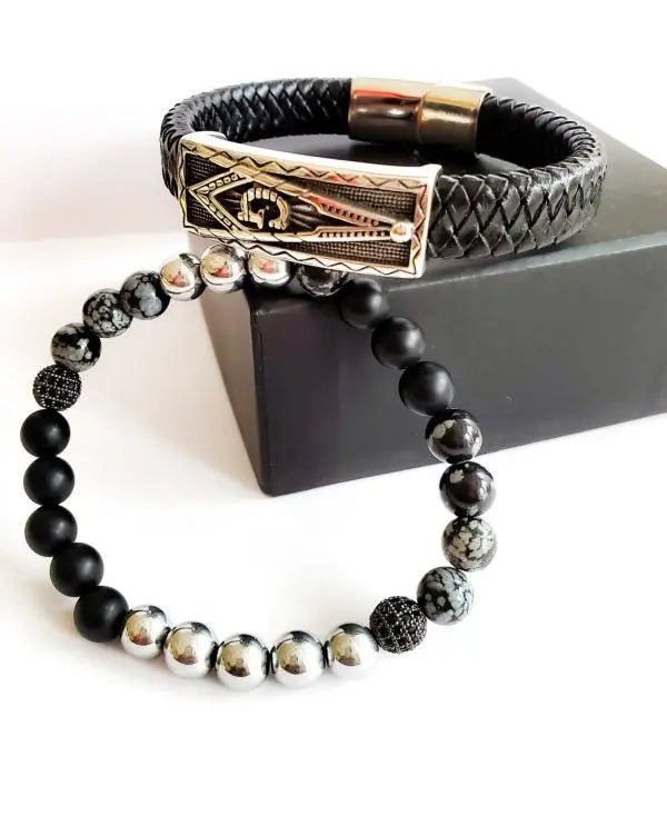 TEEK - Men's Onyx Masonic Bracelet Set JEWELRY TEEK LSC