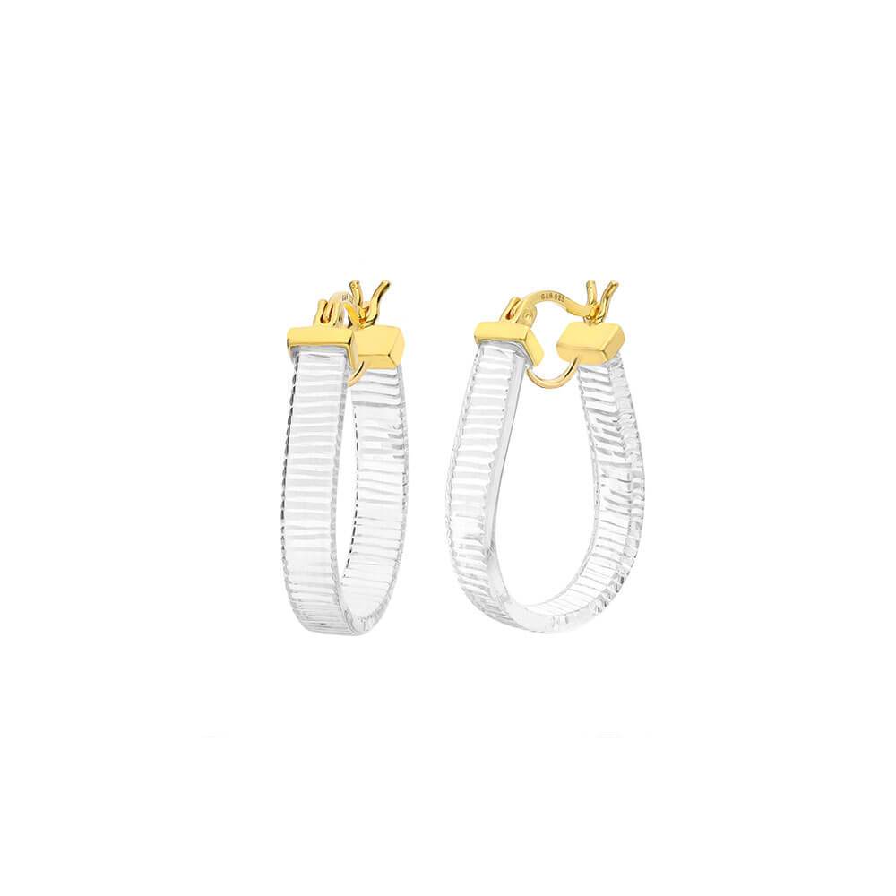 TEEK - Mini Horseshoe Lucite Hoop Earrings JEWELRY TEEK GNH CLEAR