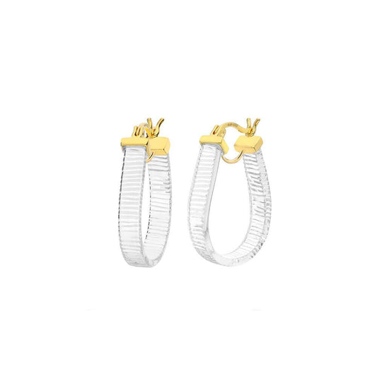 TEEK - Mini Horseshoe Lucite Hoop Earrings JEWELRY TEEK GNH CLEAR