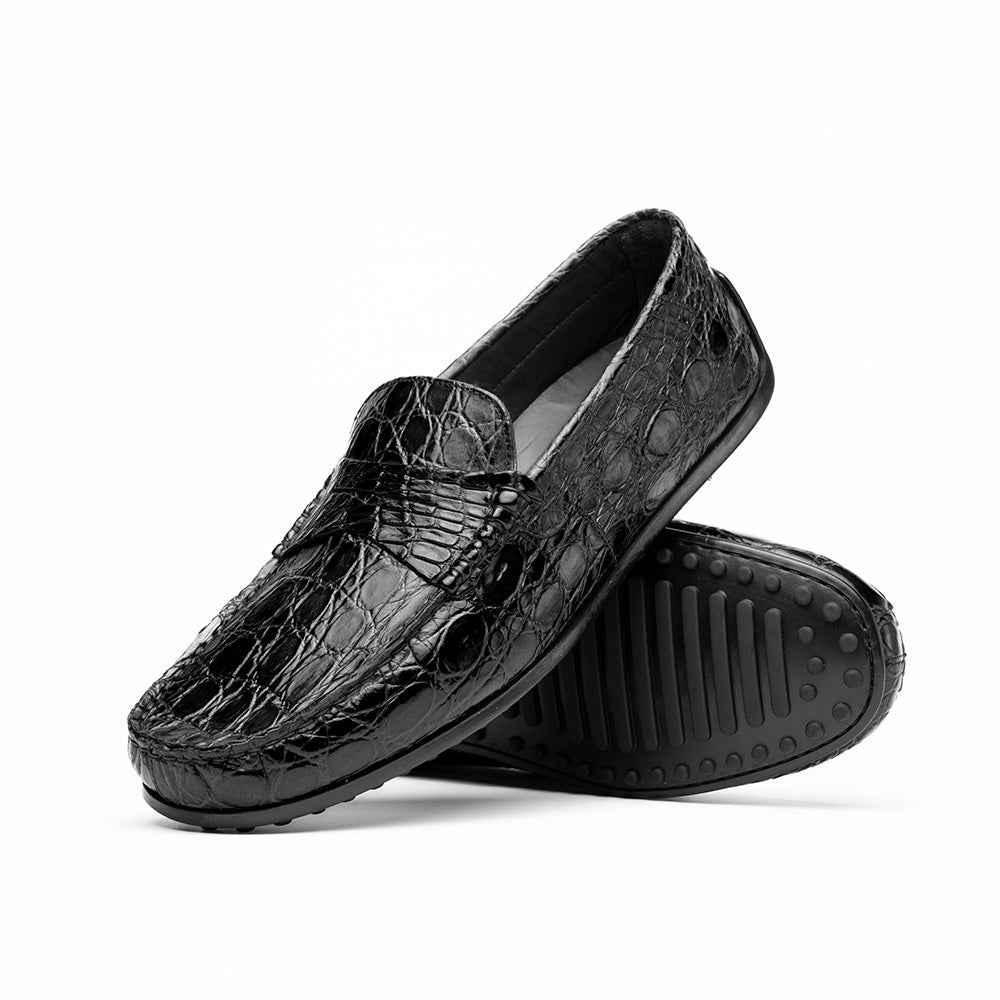 TEEK - 31-103-BKM MONZA Crocodile Driver, Black SHOES TEEK ZI Black Matte 8 M