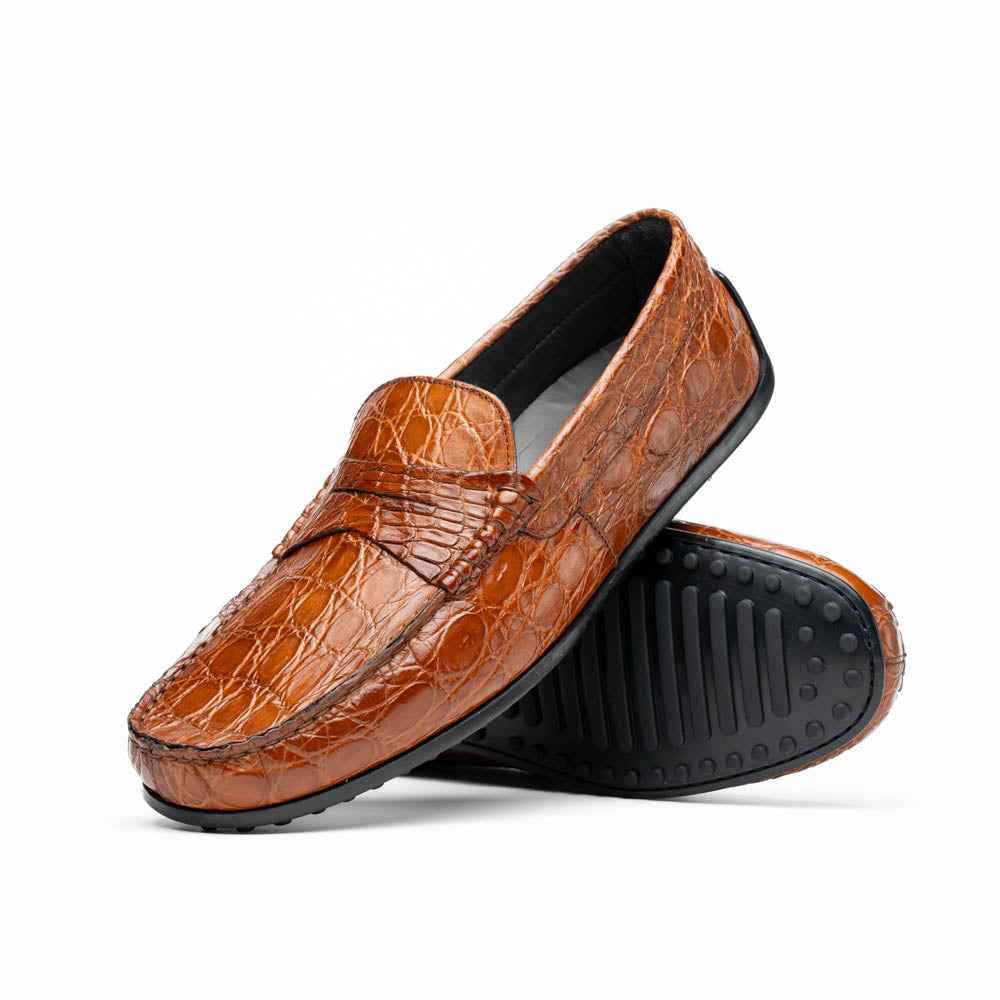 31-103-CGM MONZA Crocodile Driver, Cognac Shop TEEK ZI