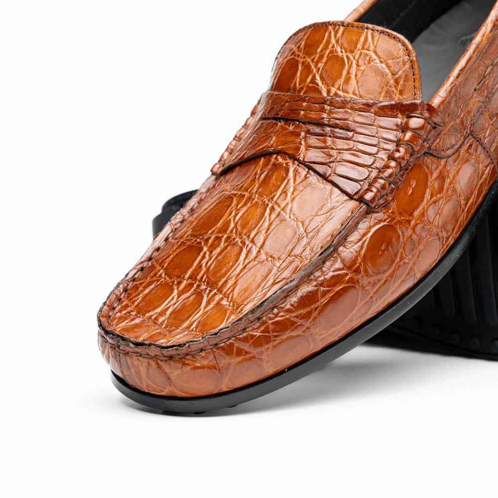 31-103-CGM MONZA Crocodile Driver, Cognac Shop TEEK ZI
