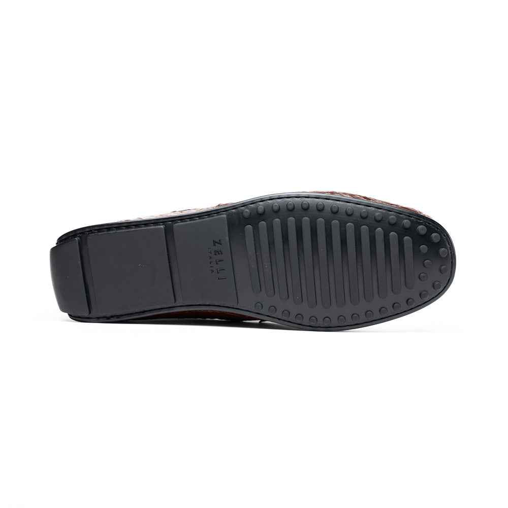 TEEK - 31-103-NIC MONZA Crocodile Driver, Nicotine SHOES TEEK ZI