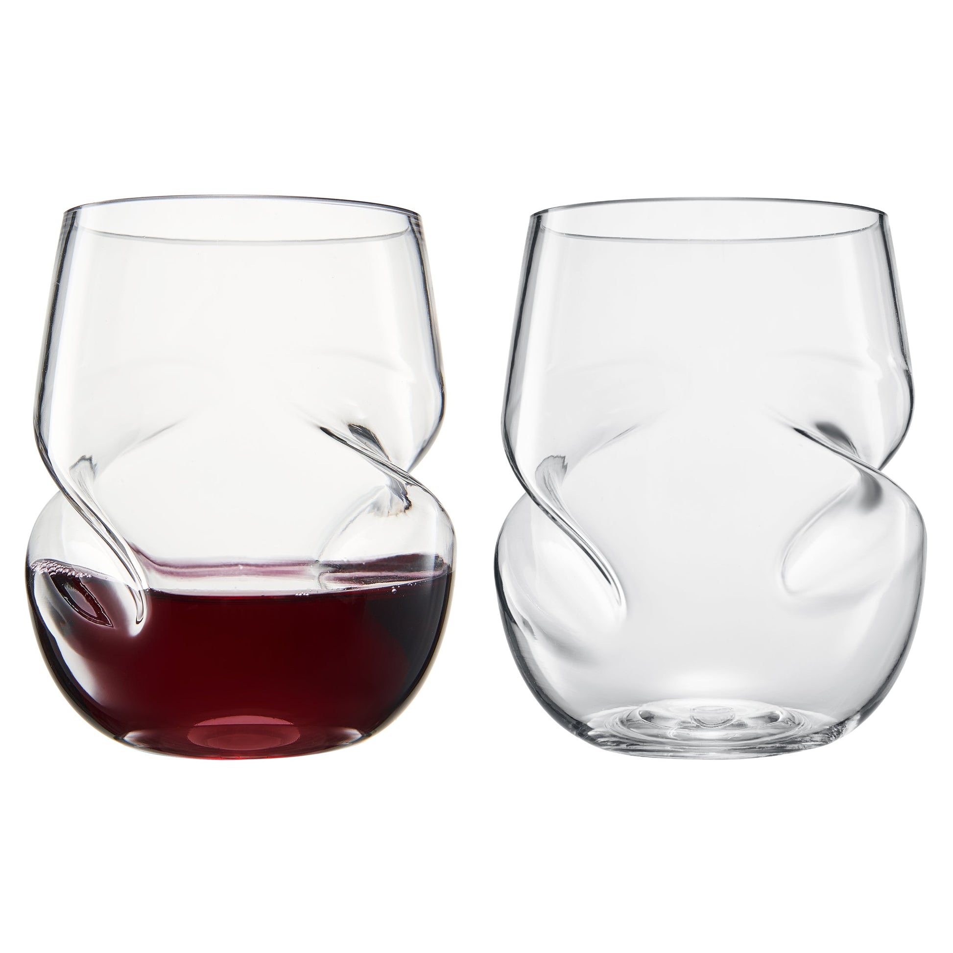 TEEK - Barcelona Acrylic Stemless Finger-Indent Wine Glassware Set HOME DECOR TEEK KS