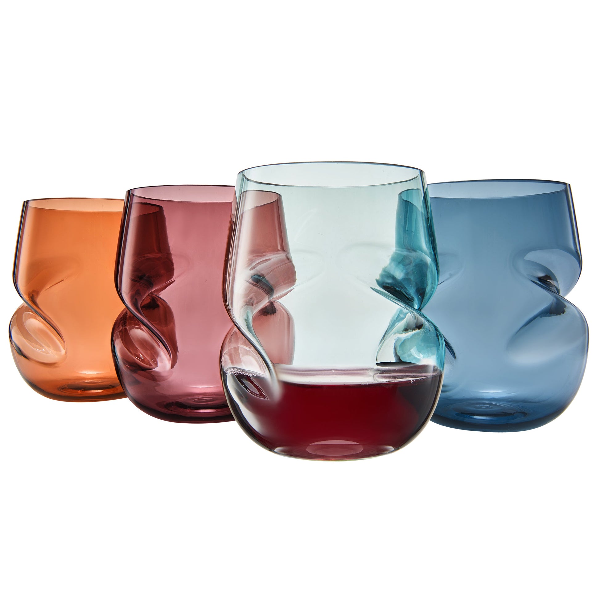 TEEK - Eze Acrylic Stemless Finger-Indent Wine Glassware Set HOME DECOR TEEK KS