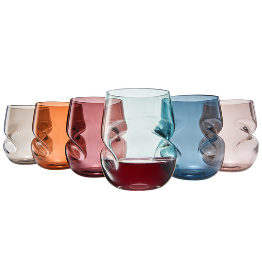 TEEK - Eze Acrylic Stemless Finger-Indent Wine Glassware Set HOME DECOR TEEK KS