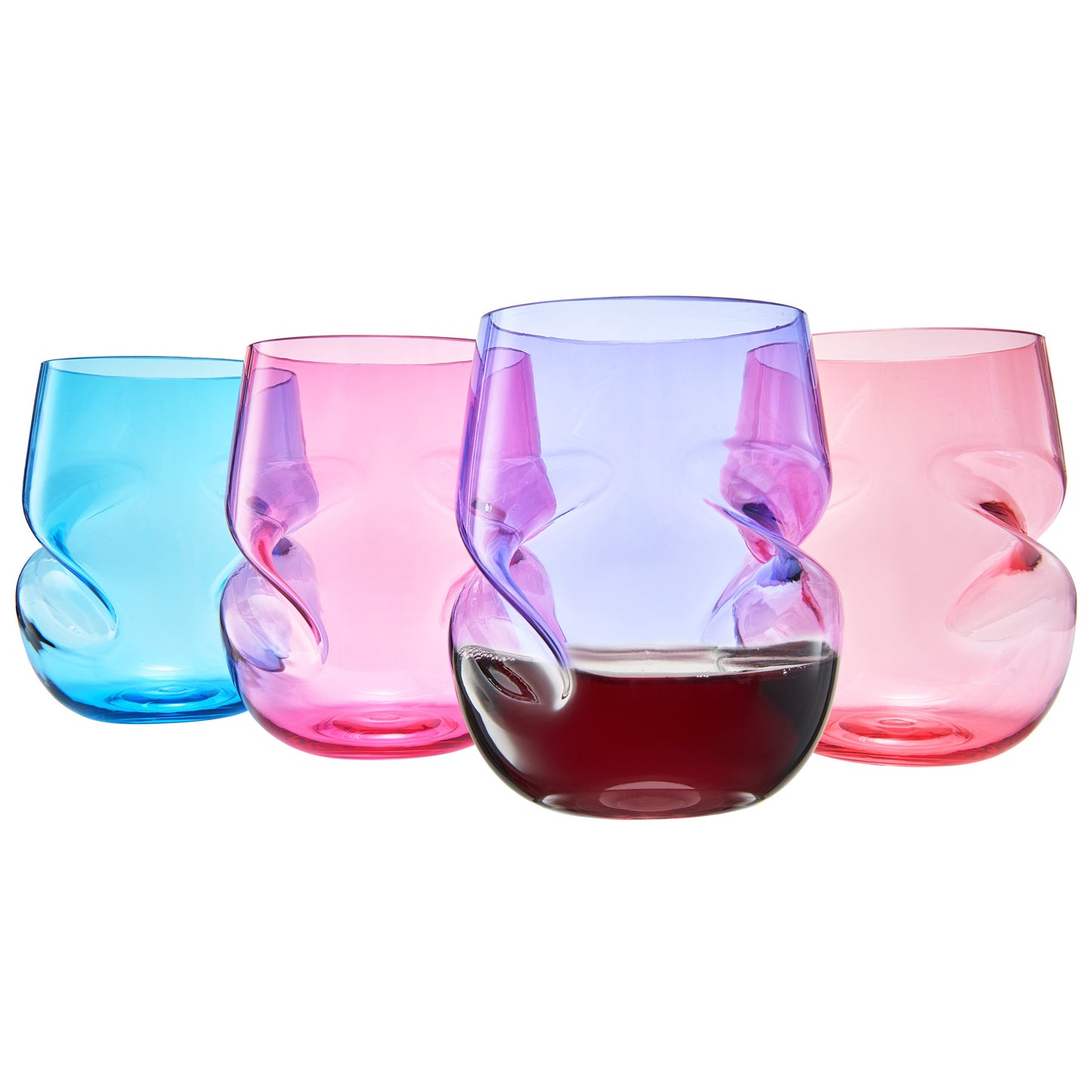 TEEK - Madrid Acrylic Stemless Finger-Indent Wine Glassware Set HOME DECOR TEEK KS