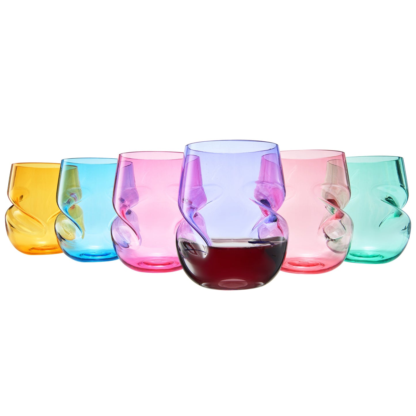 TEEK - Madrid Acrylic Stemless Finger-Indent Wine Glassware Set HOME DECOR TEEK KS