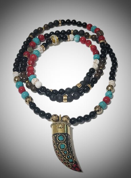 TEEK - Onyx Tibetan Necklace JEWELRY TEEK LSC