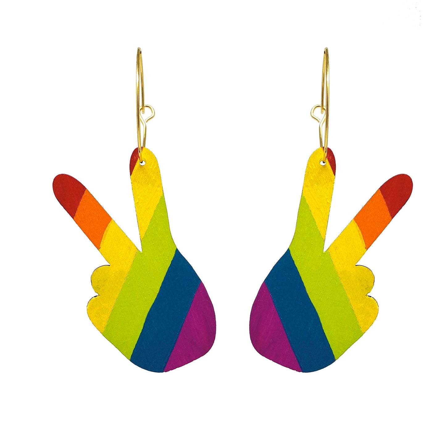 TEEK - Peace Sign Pride Hand Hoops JEWELRY TEEK LCM