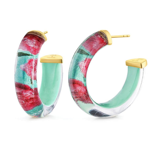 TEEK - Peony Illusion Hoop Earrings JEWELRY TEEK GNH