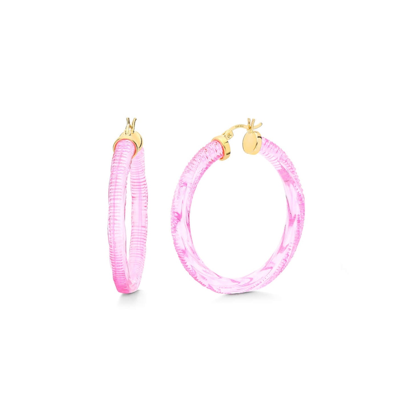 TEEK - INSTYLE Lucite Hoop Earrings JEWELRY TEEK GNH PINK