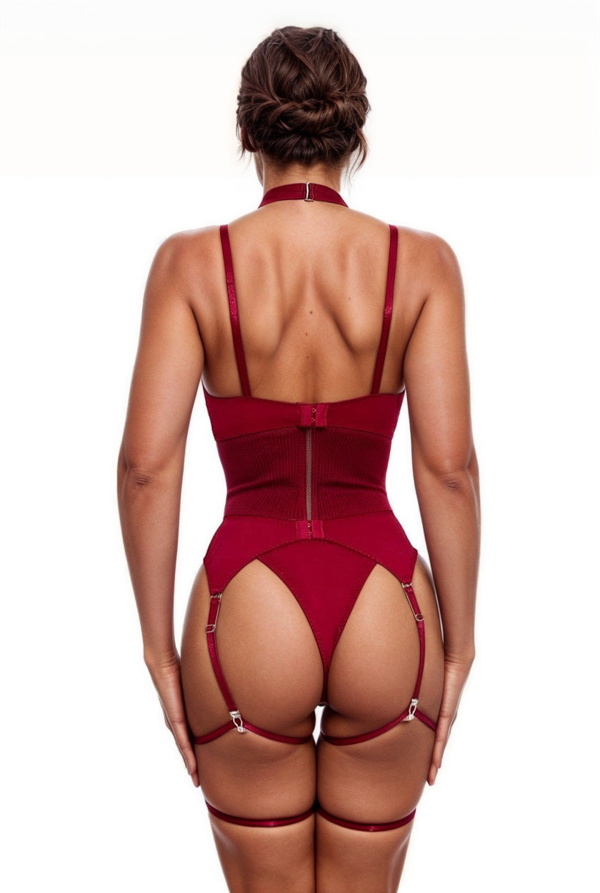 TEEK - Bow Bra Garterbelt Set LINGERIE TEEK 3W