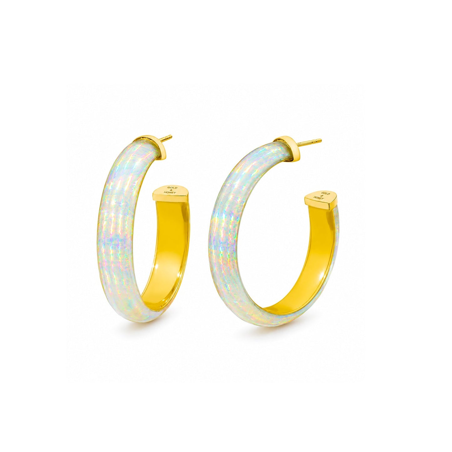 TEEK - Rave Lucite Hoop Earrings | Neon Green