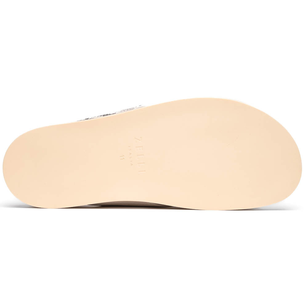 TEEK - 06-105-TPE RENA Italian Goatskin Suede Python Embossed Slide Taupe SHOES TEEK ZI