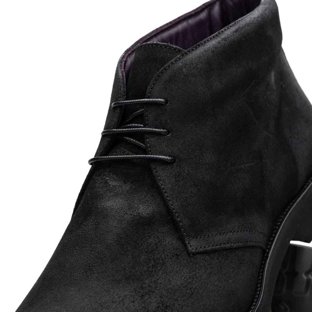 TEEK - 46-602-BLK REZZA Suede Calfskin Chukka Boot Black SHOES TEEK ZI