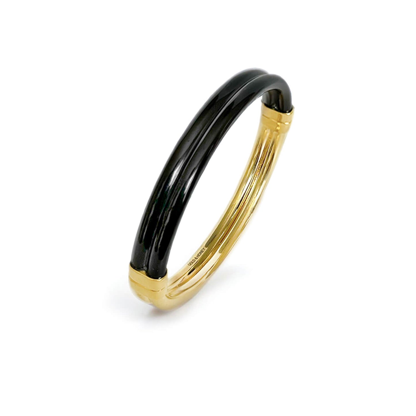 TEEK - Ridge Lucite Hinge Bangle JEWELRY TEEK GNH BLACK