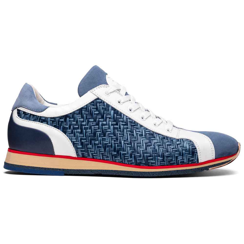 TEEK - 65-375-BLU RIPI Calfskin Hand Weave Sneaker Blue SHOES TEEK ZI