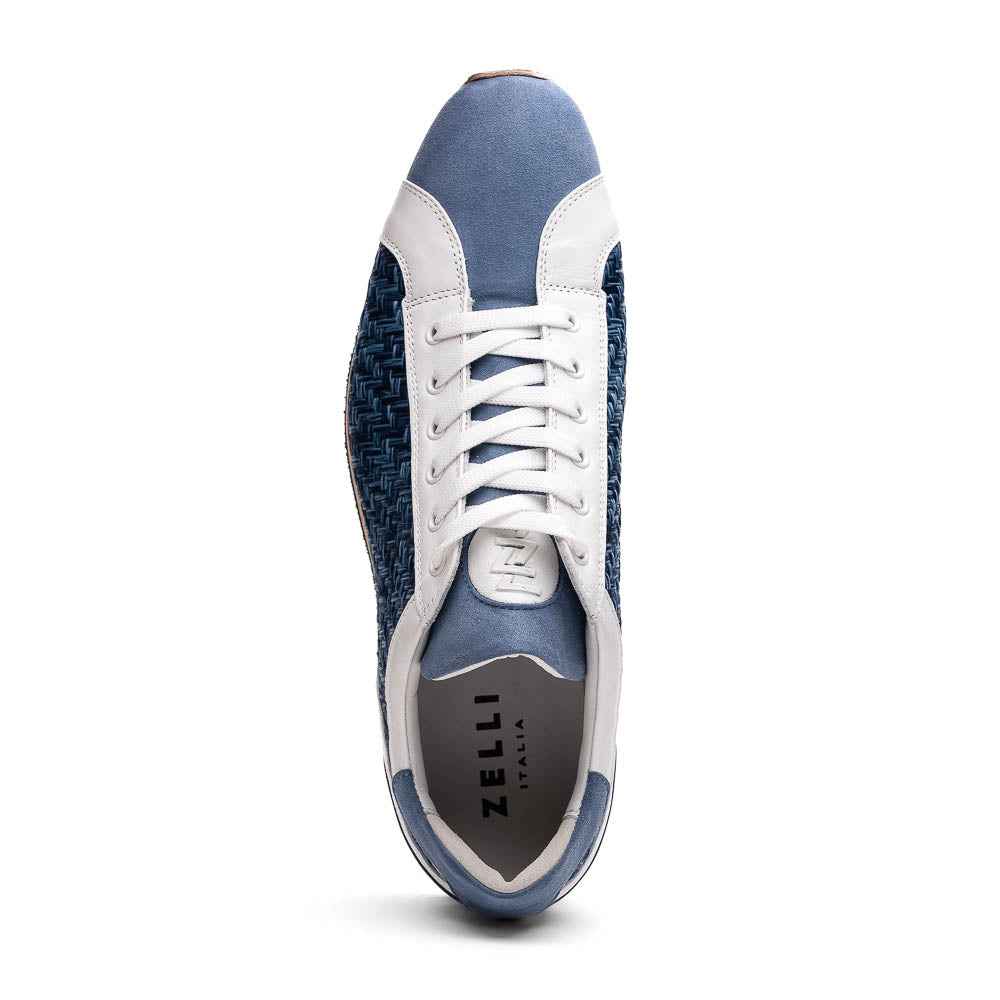 TEEK - 65-375-BLU RIPI Calfskin Hand Weave Sneaker Blue SHOES TEEK ZI
