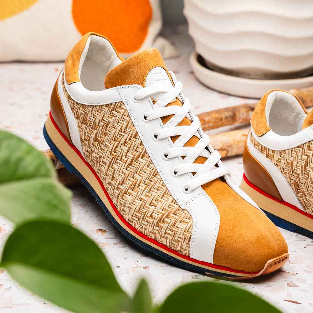 TEEK - 65-375-BRN RIPI Calfskin Hand Weave Sneaker Brown SHOES TEEK ZI