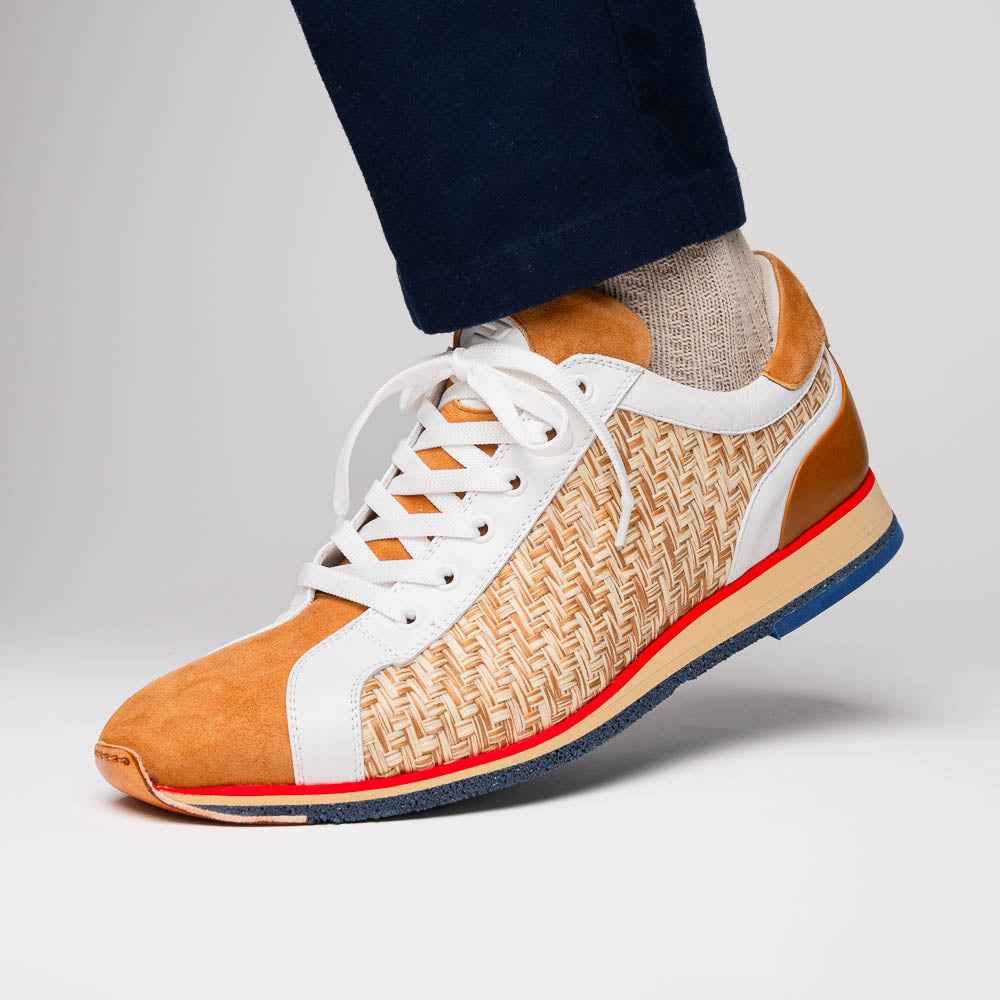 TEEK - 65-375-BRN RIPI Calfskin Hand Weave Sneaker Brown SHOES TEEK ZI