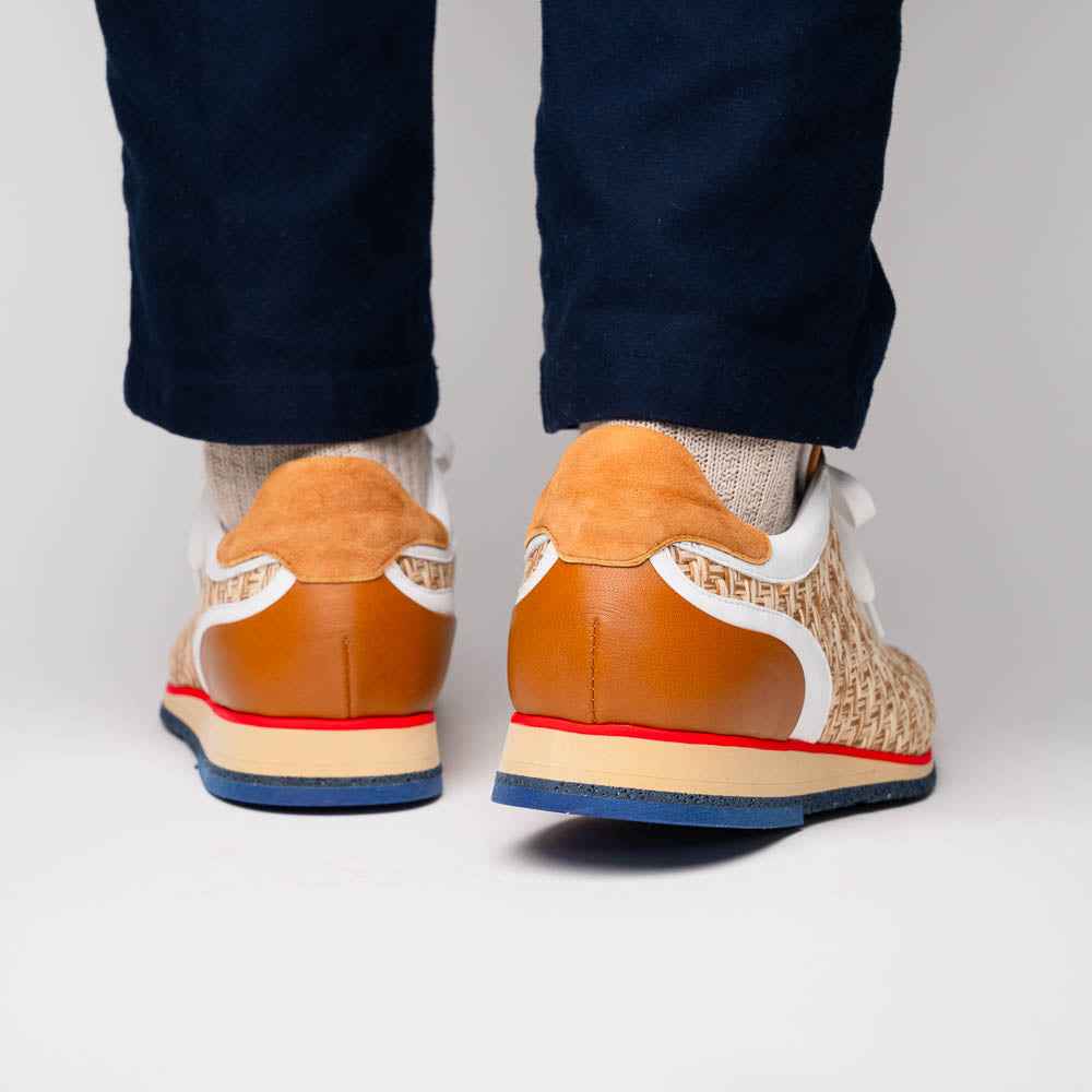 TEEK - 65-375-BRN RIPI Calfskin Hand Weave Sneaker Brown SHOES TEEK ZI