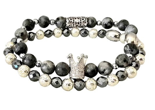 TEEK - The Silver Larvikite Crown Set JEWELRY TEEK LSC