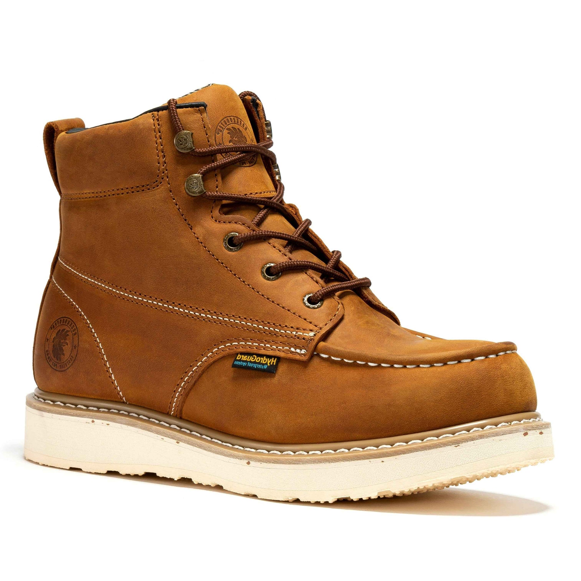 ROCKROOSTER Edgewood Men's 6 inch Brown steel toe waterproof wedge work boots SAP858 work boots Rock Rooster Footwear Inc SAP858 Select Correct Size to Proceed Checkout Normal