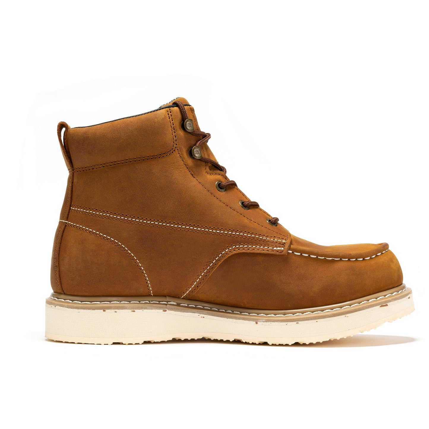 ROCKROOSTER Edgewood Men's 6 inch Brown steel toe waterproof wedge work boots SAP858 work boots Rock Rooster Footwear Inc