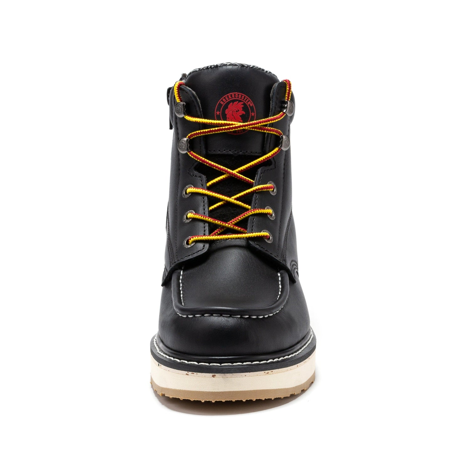 ROCKROOSTER Magnolia Men's 6 inch Black Soft Toe Zip Sided Wedge Work Boots SAP310 work shoes Rock Rooster Footwear Inc