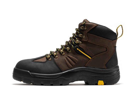 TEEK - ROCKROOSTER Marfa Brown 6 IN Waterproof Composite Toe Leather Work Boots CP211 SHOES TEEK RRF